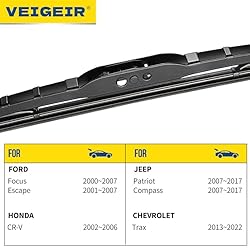 16" Rear Wiper Blade Compatible with Honda CR-Z