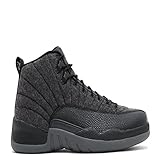 Air Jordan 12 retro wool dark grey metallic silver basketball shoes