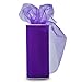 Solid Colors Tulle Rolls Spool - Three Spools of Tulle Fabric on 3 Beautiful Colors Turquoise, Pink and Purple - 25-Yard Each