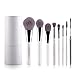Professional Makeup Brushes Cosmetic Brush Set Synthetic Kabuki Eye Face Lip Powder Foundation Make Up Brushes with White Holder - 8 Pcs