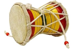 DAMRU DAMROO Percussion Indian Music Instrument DAMARU Folk BHAJAN KIRTAN Pooja