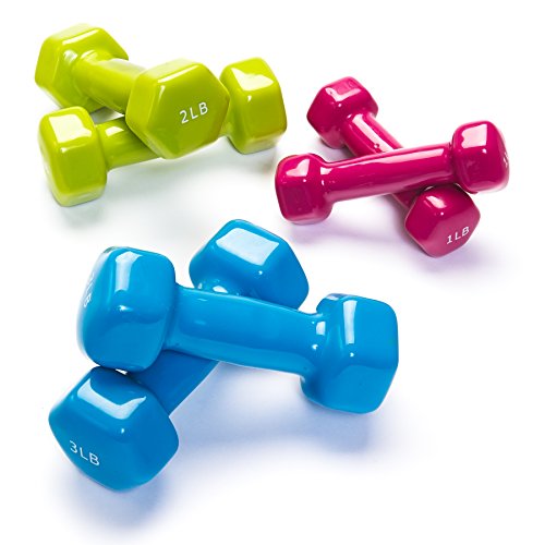 Black Mountain Products Vinyl Dumbbell Set Combo, 12lbs - Thumbnail 3