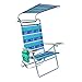 Deluxe 4 position Aluminum Beach Chair w/ Canopy & Storage Pouch