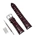 20mm Leather Watch Bands, Vetoo Classic Genuine Crocodile Pattern Leather Replacement Watch Strap - Brown1
