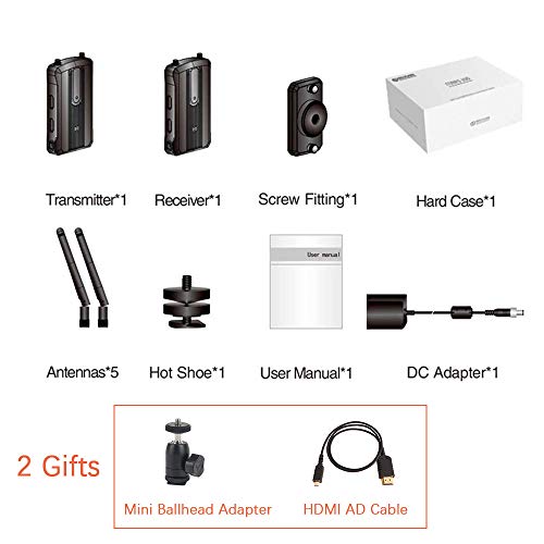 Hollyland Mars 300 5G Wireless HDMI Video Transmission System, Zero Latency Image Transmitter and Receiver Kit Support HD 1080P 60Hz 300 Feet for DSLR Mirrorless Camera Gimbal Stabilizer