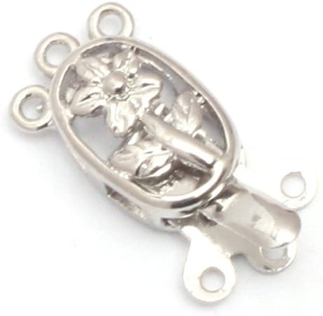 GEM-inside Clasp Silver Plated Jewelry DIY Charms Pendants Loose Beads Findings for Jewelry Making 8X10mm