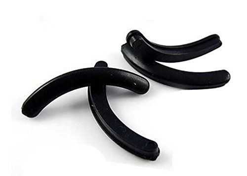 10PCS Black 0.98" Silicone Elastic Replacement Cushion Eyelash Clip Curler Rubber Refills Mat Silicone Pad Makeup Tool Fit Most Eyelash Curler