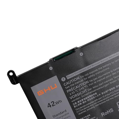 Batería GHU YRDD6 1VX1H de 42 Wh para Dell Inspiron 13 3493 5480 15 3582 3583 3593 3584 Inspiron 15 5000 5582 5584 5593 5594 5598 5585 Vostro 3491 5481 5581