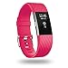 POY Replacement Bands Compatible for Fitbit Charge 2, Special Edition Adjustable Sport Wristbands, Large Rose