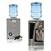 Nutrichef Countertop Water Cooler Dispenser - Hot & Cold Water, with Child Safety Lock, Black-Chrome