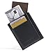 Tocco Toscano Men’s Black Two-Sided Leather Card Holder Wallet, RFID Blocking