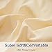 SONORO KATE Bed Sheet Set Super Soft Microfiber 1800 Thread Count Luxury Egyptian Sheets 18-Inch Deep Pocket Wrinkle and Hypoallergenic-4 Piece(Queen Ivory)