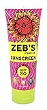 Zebs Organics Sunscreen, Natural & Organic, SPF 30, 3.4oz