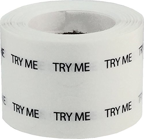 Clear Try Me Stickers 12.7 mm 0.5 Inch Round 1000 Count