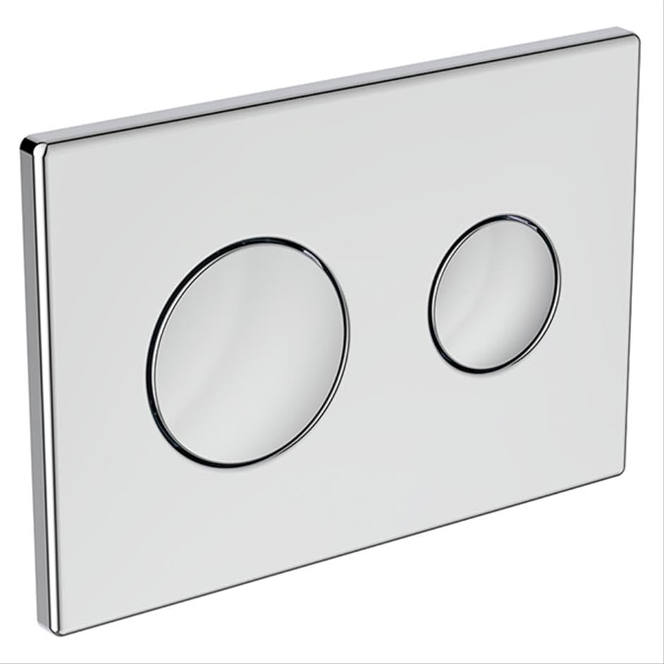 Ideal Standard Conceala 3 Toilet Cistern Flush Plate, Dual Buttons, Pneumatic, Chrome Finish S1082AA