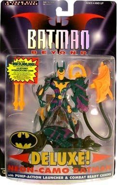 Batman Beyond Deluxe > Neon-Camo Batman with Ace The Bathound Action Figure
