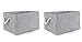 TheWarmHome Large Storage Bins Basket, 2 Pack Grey Fabric Storage Cubes for Changing Table Nursery Livingroom Kidsroom Playroom Toy, Collapsible Storage Baskets for organizing Shelves Closet