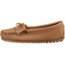 Minnetonka Women's Deerskin Soft-T Moccasin,Mocha