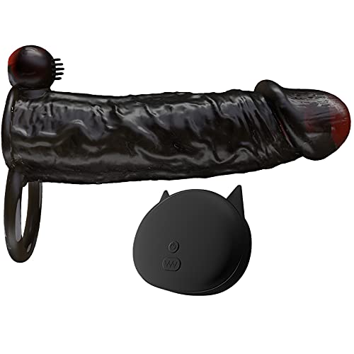 Vibrating Penis Extender 10 Vibration Silicone Penis Sleeve with Ball Stretcher for Enlarge Thicken, Remote Control Realistic Girth Sleeve Penis Sleeve, Sex Toy for Men & Couple (Black) in Saudi Arabia | Vibrating Penis Extender 10 Vibration Silicone Penis Sleeve with Ball Stretcher for Enlarge Thicken, Remote Control Realistic Girth Sleeve Penis Sleeve, Sex Toy for Men & Couple (Black) in Saudi Arabia |