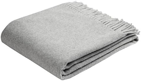 Bocasa 130 x 170 cm Biederlack Conny Plaid, Grey by Bocasa