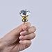 Crystal Glass Cabinet Knobs - LONGWIN 10pcs 30mm Crystal Dresser Cupboard Drawer Handles (Gold)