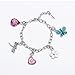 minihope Bangle Bracelets for Kids Girls, Butterfly Heart Ladybug Pendant Bracelet Bangles for Girls, Charm Bangle Bracelet