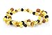 The Art of Cure Original Baltic Amber Necklace- Polished Handmade (Raw MultiColored) for boy or girl - 12-12.5 Inches size