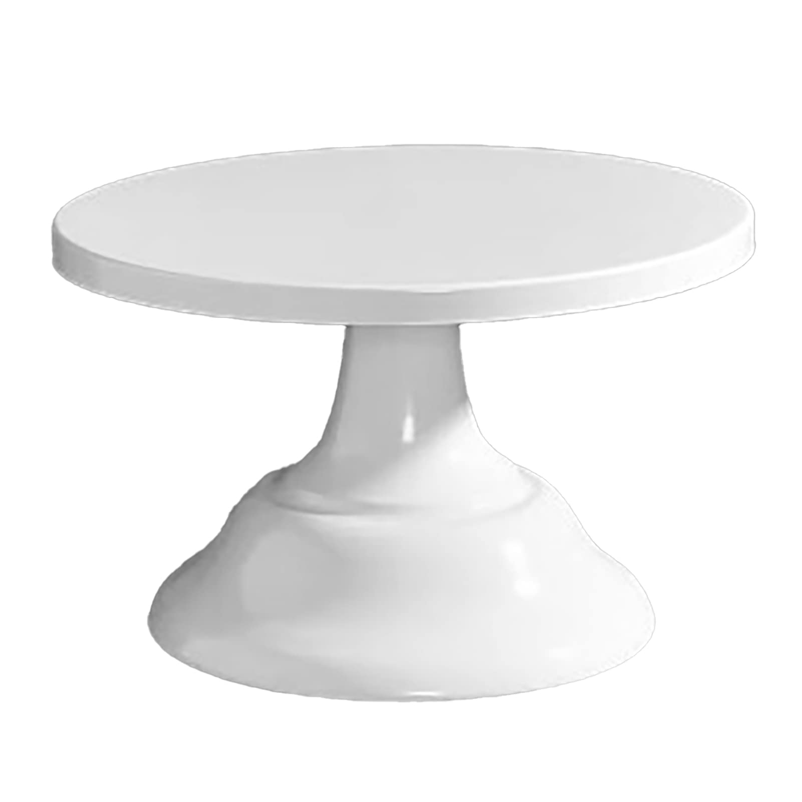 Qcwwy Cake Stand, Round Cake Stand for Weddings Parties Anniversaries Metal European Anti Slip (Small White)