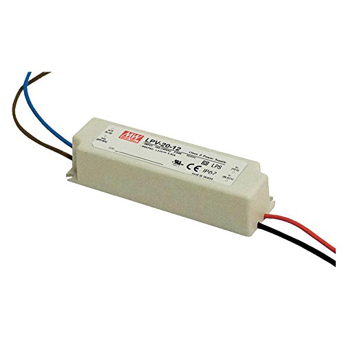 MW Mean Well LPV-20-12 LED Driver 20W 12V IP67 Power Supply Waterproof