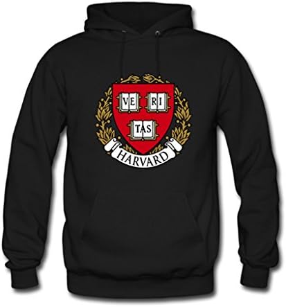 HuaTu Harvard University Logo Youth Hoodie Pullover Unisex Medium Black