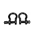 AUXMART D-Ring Shackles 7/8'' Black Heavy Duty 6.5 Ton 14330 LBs- Heavy Duty D Ring for Vehicle Recovery, Hauling, Stump Removal, & More - Towing Accessory for Offroad Vehicles with D-Ring Mounts