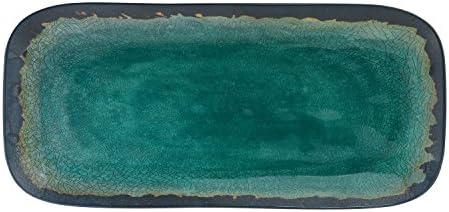 Merritt 15" Turquoise Natural Elements Melamine Tray