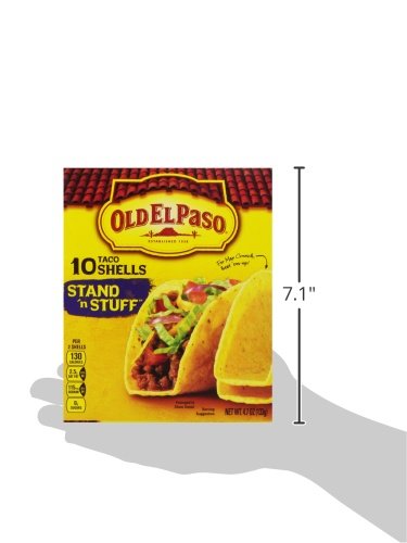 OLD EL PASO STAND ‘N STUFF TACO SHELLS, GLUTEN FREE, MEAL PREP, 10 CT, 4.7 OZ