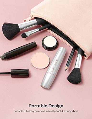 Facial Hair Removal for Women, Anjou Battery Operated Portable Hair Remover, IPX 6 Waterproof, Hair Trimmer for Fingers, Cheeks, Chin, Upper Lip, Arms
