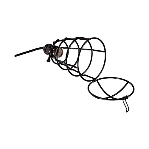 COOLWEST Industrial Pendant Light, Mini Hanging Caged Pendant Light Fixture Adjustable Black Cord for Home Kitchen Vintage Edison Lighting - Thumbnail 3