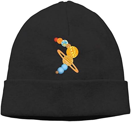 Solar System Planets Space Science AstronomyTop Level Unisex Cuffed Plain Skull Beanie Toboggan Knit Hat&amp;Cap,Wool, 15% Cotton And 85% Cotton