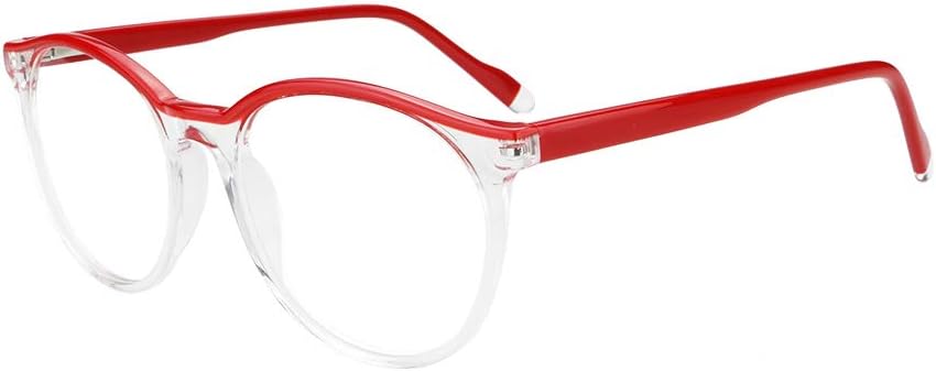 CLEAR MUNDOS Premium Quality Acetate Eye Frame Big Size Flexible for Female Spectacles Circle Eyeshape Clear Color