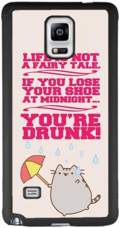 GeKong Quotes Funny Life is Not a Fairy tale,If You Lose Your Shoe At Midnight, You Are Drunk. TPU and PC Protective Case For Samsung Galaxy Note 4