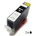 Generic Replacement Ink Cartridges Compatible With HP 670XL BK (5B, Pack of 5)