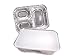 Disposable Aluminum 3 Compartment T.V Dinner Trays with Board Lid #210L (50)