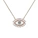 Turkish Evil Eye Necklace Cats Eye Gold Plated Faith Protection Lucky Jewelry for Women and Girls Party Special Days(Evil Eye Necklace)
