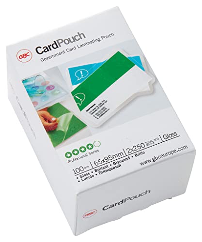 GBC Card Laminating Pouches - laminator pouches (Transparent, Polyethylene, Glossy, China)