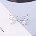 MSECVOI 925 Sterling Silver Star Earrings for Women Teen Girls Fashion Wrap Earrings