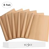 Yesker YES-43 6 Pack Teflon 16x20 Heat Press Transfer Sheet Super Sale TIME, 6-pack, Brown