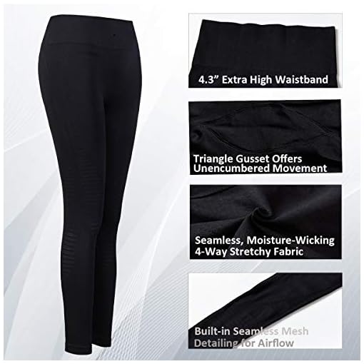 Cordaw High Waisted Seamless Leggings for Women Yoga Pants Tummy Control Workout Legging, Black X-Large - Image 6