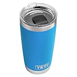 YETI Rambler 20 oz Tumbler, Stainless Steel, Vacuum Insulated with MagSlider Lid, Tahoe Blue