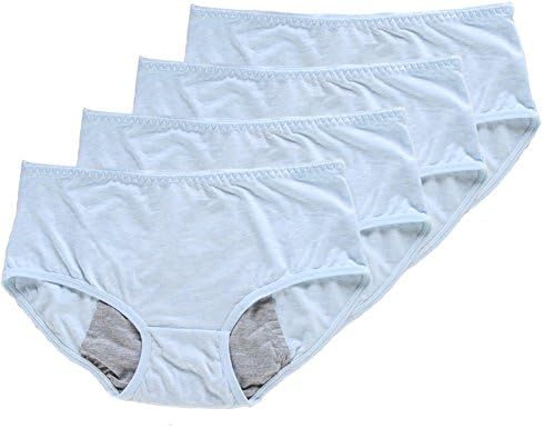 VictorySweety Big girl's Period Impermeable underwear briefs - 4 pieces Size L Blue