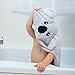 Hooded Baby Bath Towel - Cute, Large, Plush, Ultra Absorbent, Thick, Soft Natural Bamboo Koala Bear Wrap - Robe Plus Washcloth Set - Best for Bath, Beach, Pool, Shower, Infant, Kids, Boys, Girls