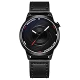 Break Brand Men Women Sports Simple Black Leather Strap Quartz Creative Fashion Watches
