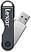 Lexar JumpDrive TwistTurn 16GB USB 2.0 Flash Drive LJDTT16GABNL (Black/Silver)